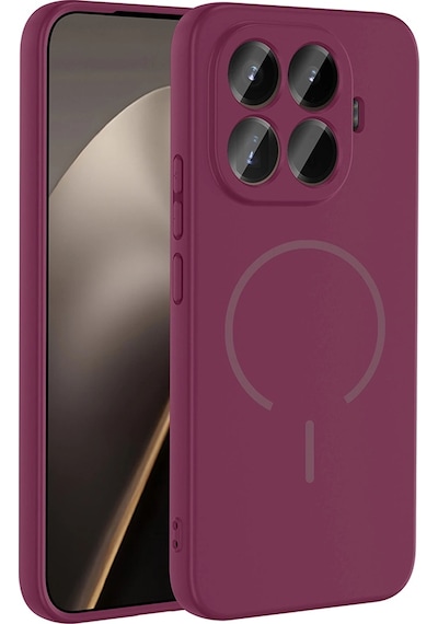 Xiaomi 15t Pro Kılıf M-safe Şarj Özellikli Zore Meta Kapak Mürdüm