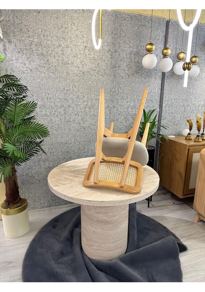 Traverten Görünümlü Mdf Masa