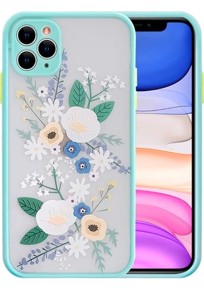 Apple Uyumlu iPhone 11 Pro 5.8Inç Kamera Korumali Çiçek Desenli Silikon Kilif 249192911 - Renk / Desenli 4