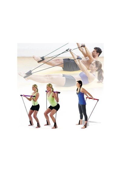 Pilates Fitness Bar Direnç Bantları Yoga Egzersiz Çekin Halat  Pi