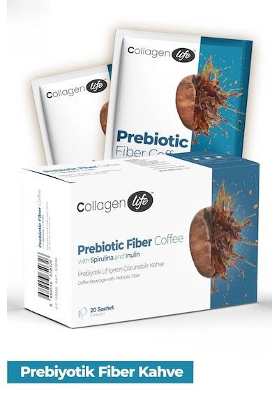 Collagen Life Prebiyotik Lif İnulin Spirulina & Hindiba İçeren Kahve 20 Şaset Diğer