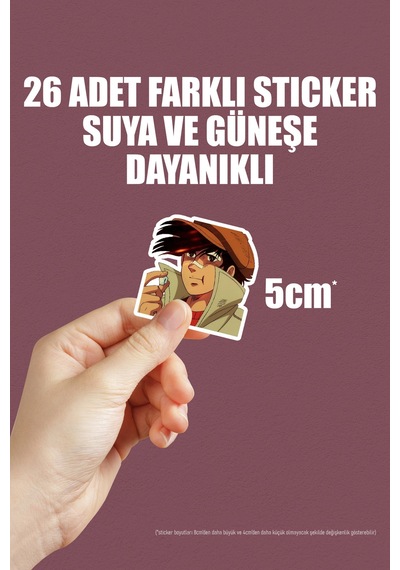 Ashita No Joe Tomorrow's Joe Anime Telefon Laptop Bullet Journal Sticker Paketi 22 Adet Çok Renkli