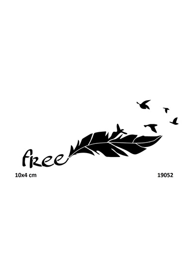 Airbrush Tattoo Özgür Tüy Yapışkanlı Stencil Süsleme Ve Boyama Kalıbı