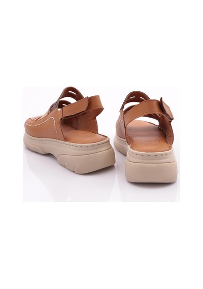Dgn 326 Kadin Cirtli Sandalet 326-2132-R4273 Taba