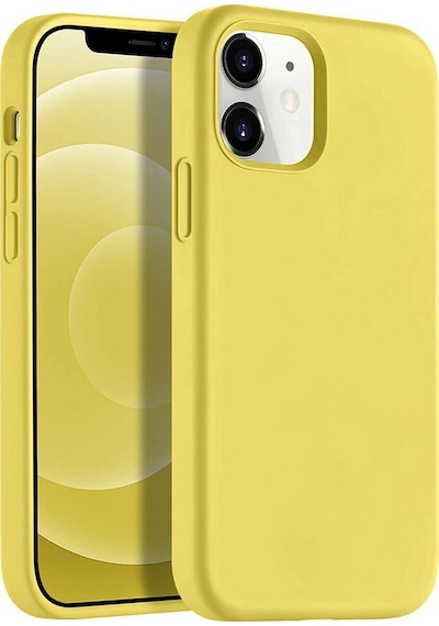 Apple Uyumlu iPhone 12 Ve 12 Pro Model Lansman Kılıf, İçi Kadife , Yüksek Kalite, Leke Tutmayan Sarı