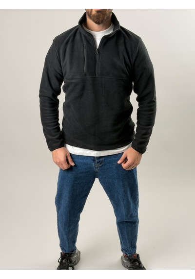 Cocopelli Erkek Siyah Polar Sweatshirt Coc2569 Siyah