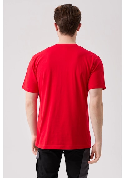 Galanthus V Yaka T-shirt - Nefes Alabilir, Rahat Ve Sade Tasarım Kırmızı