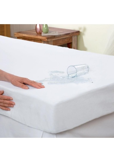 Royam Mevsim Pamuklu 120 X 200 Sıvı Geçirmez Yatak Koruyucu Fitted Alez Beyaz