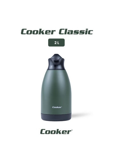 Cooker Classic 2 Litre Paslanmaz Çelik Termos Yeşil Ckr2040