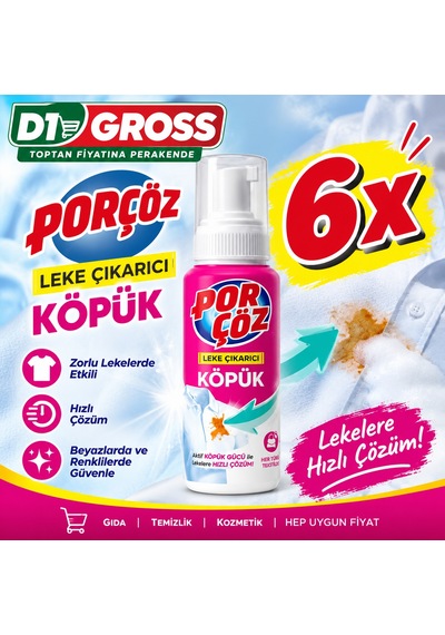 Porçöz Leke Çıkarıcı 90 Gr 6 Adet
