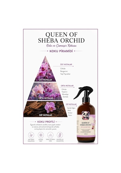 Rosie 3 Adet Queen Of Sheba Orchid Oda Ve Çamaşır Spreyi 250 Ml Fresh