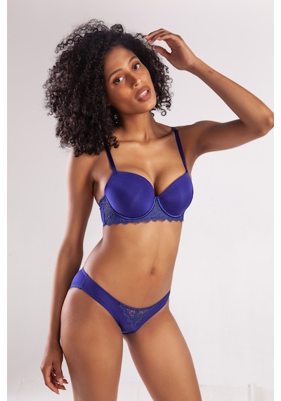 Etiler Collection Golshan Garland Big Size Plunge Bra, Saks Mavi Konforlu Ve Şık Sütyen Çok renkli