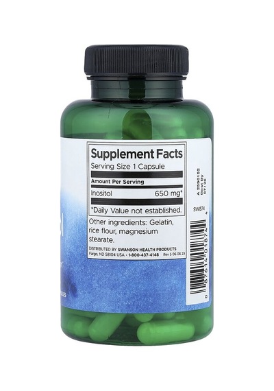 Swanson Vitamins, Inositol, 650 Mg, 100 Capsules