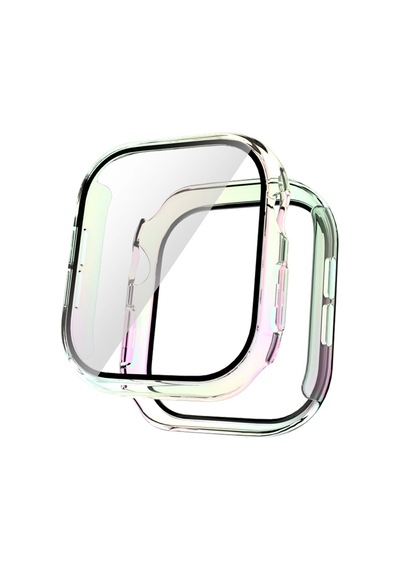 Apple Uyumlu Watch 10 46mm Sert Pc Kasa Electroplatink Çerçeveli Ekran Koruyucu Zore Watch Gard 36