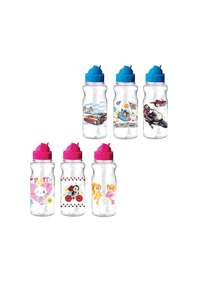 Ticon Popsy Plastik Matara Suluk Şeffaf Desenli (272820)