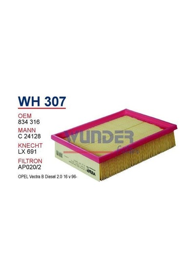 WUNDER WH307 HAVA FİLTRESİ - OPEL VECTRA BDiESEL 2.0 16v 96-