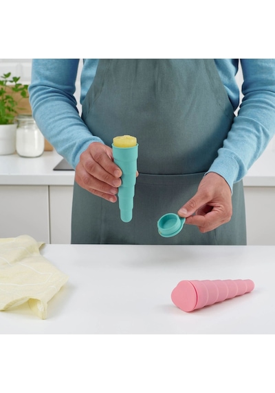 Ikea Uppfylld 4'lü Dondurma Kalıbı 16 Cm Pembe Turkuaz