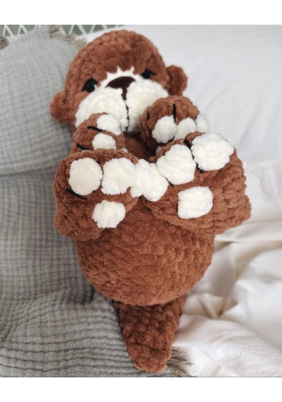 Mabel The Otter Peluş Oyuncak Beyaz - Kahverengi