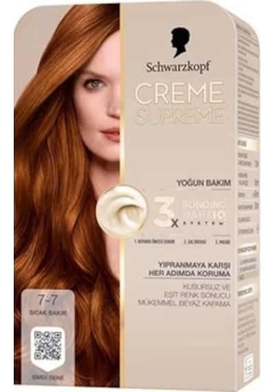 Schwarzkopf Creme Supreme Saç Boyası Sıcak Bakır 7-7