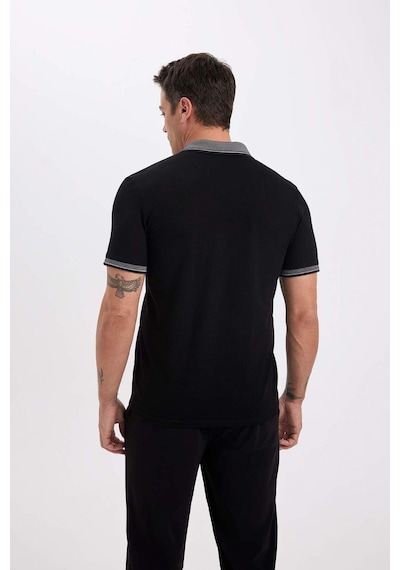 Defacto Slim Fit Dar Kesim Polo Yaka Kısa Kollu Pamuklu Tişört D0033AXNS Siyah Defacto Slim Fit Dar Kesim Polo Yaka Kısa Kollu Pamuklu Tişört D0033AXNS Siyah