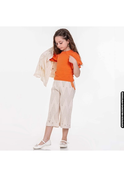 XO Kids Kız Pantolon 1-5 Yaş 35489 Kpnt09028 Bej 001