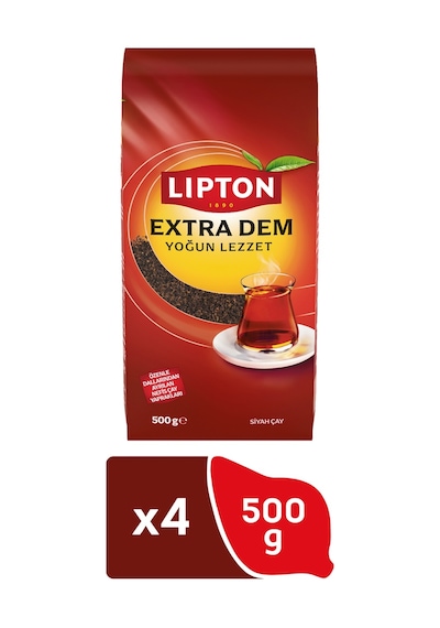 Lipton Extra Dem Siyah Dökme Çay 4 x 500 G