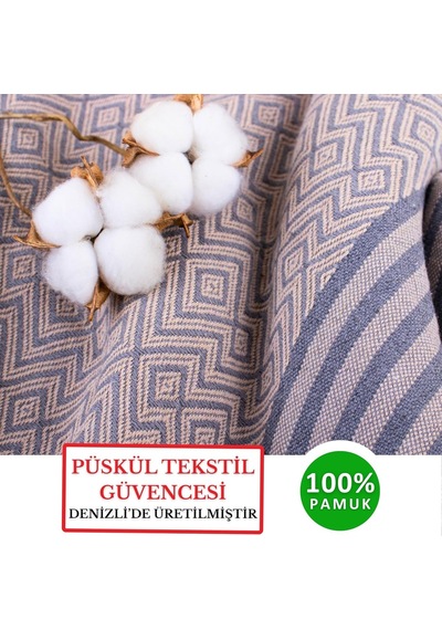 Tr Püskül Çift Kişilik Yatak Örtüsü Ve Pike %100 Pamuklu İnce Hafif Yazlık Battaniye Boho Dekoratif Koltuk Diğer