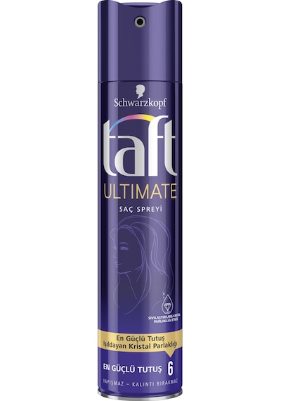 2 Adet Taft Saç Spreyi 250 Ml No 5 Ultimate Kristal Parlaklığı