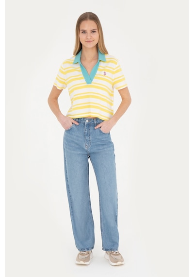 U.S. Polo Assn. Kadın Açık Mavi Loose Fit Jean Pantolon 50282798-DN0021