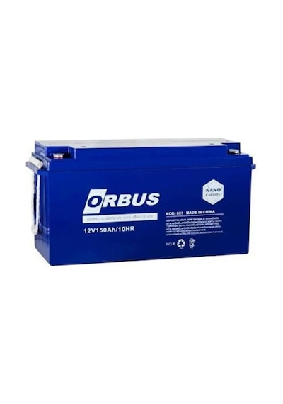 Orbus 12 Volt 150 Amper Deep Cycle Karbon Jel Akü Derin Döngü