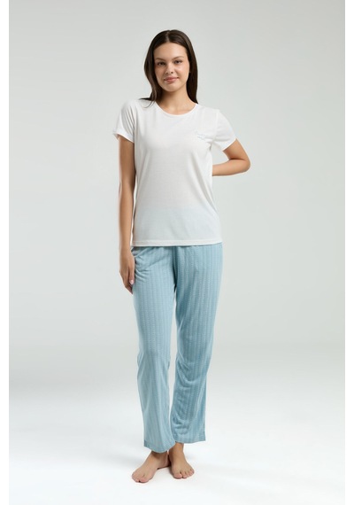 Pierre Cardin Kadın Beyaz Pijama Takımı Pc8997-s-v2 Beyaz