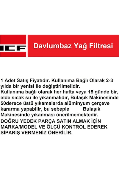Icf Davlumbaz Filtre 262X335Mm Aspiratör Tel Filtresi 26,2X33,5Cm - 467565464