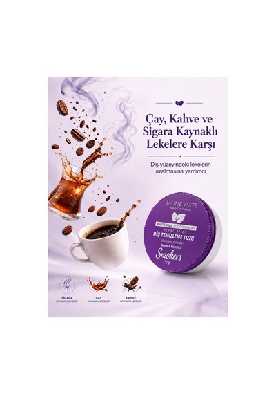 Smokers Beyazlatıcı Diş Temizleme Tozu Aktif Karbon Etkili Nane & Mentol - 50 Gr