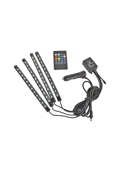 Araç Içi Ayak Altı Led Aydınlatma Rgb 9Led Kumandalı (533586207)