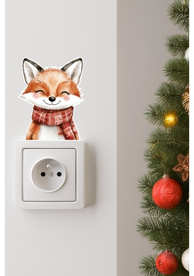 6 Lı Yeni Yıl Temalı Mini Sticker Priz Sticker Yılbaşı Yeni Yıl Mini Boy Sticker Seti 6 Lı Soft Dijital Baskı