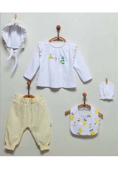 Caramell 10 Lu Set Tulumlu Beyaz Açık Bej