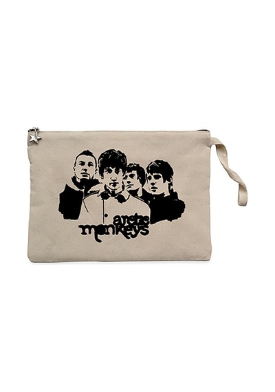Arctic Monkeys Group Krem Clutch Astarlı Cüzdan / El Çantası Krem