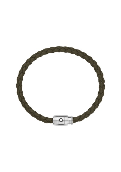 Montblanc Medium Soft Haki Deri Bileklik 136004 Haki