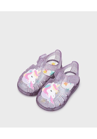 Igor S10341 Tobby Unicornio Çocuk Sandalet Simli Lila Lila