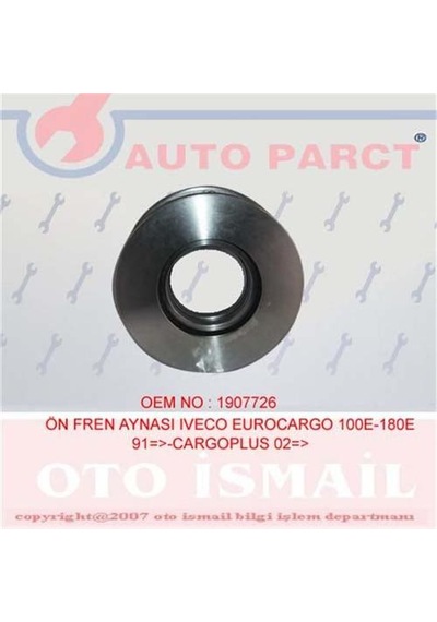 Auto Fd60206 Ön Fren Diski Iveco Eurocargo 100e-180e 91 Cargoplus 02 322x30x8dlxhavalı 1907726-1907526-1907527-1907530