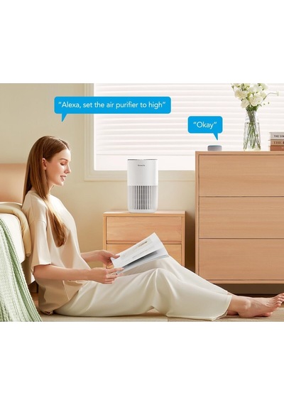 Mini Yatak Odası Hava Temizleyici,alexa Uygulama Kontrolü İle Hepa Filtreli