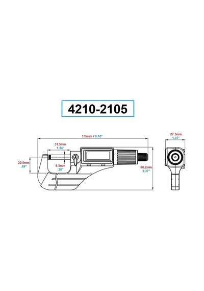 Dasqua 4210-2105 0-25Mm Dijital Dış Çap Mikrometre