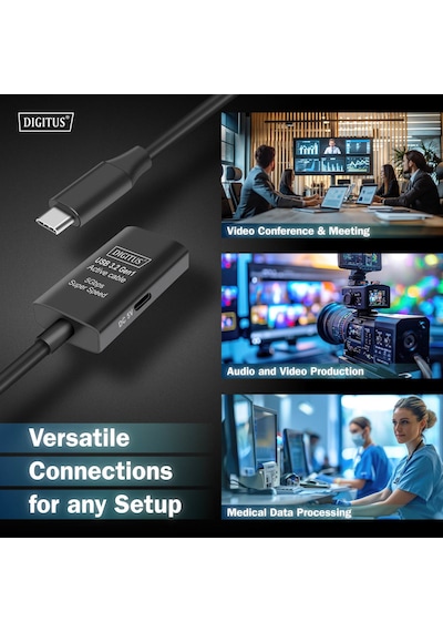 Aktif Usb-c Uzatma Kablosu, 5m 5g, Usb 3.2 Gen1, Usb-c - Usb-c
