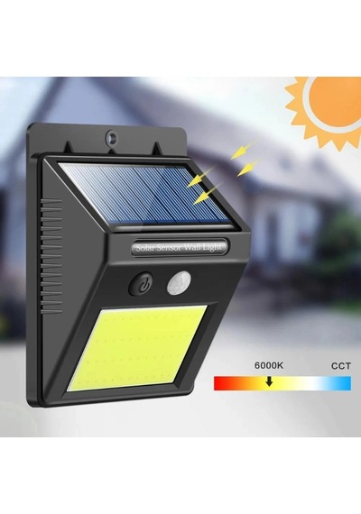 Solar 48 Led Bahçe Lambası - Geniş Açılı Panel - Duvara Monte Ttt