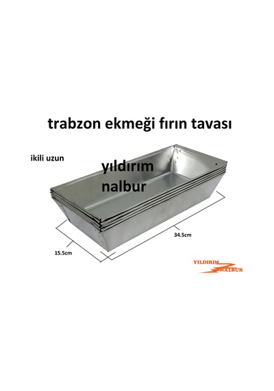 Trabzon Ekmeği 15x34 Fırın Tavası Puntalı İkili Uzun Taş Fırın Ta