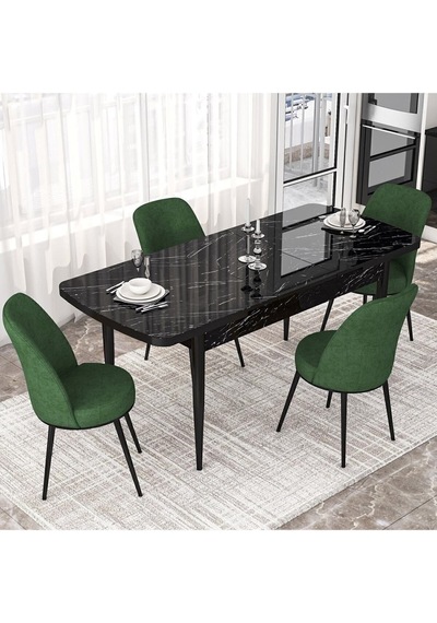Canisa Concept Kor Serisi 70x114 Açılabilir Mutfak Masası Takımı Siyah Mermer Desen Masa 4 Haki Yeşil Sandalye Masa Siyah Mermer Sandalyeler Haki Canisa Concept Kor Serisi 70x114 Açılabilir Mutfak Masası Takımı Siyah Mermer Desen Masa 4 Haki Yeşil Sandalye Masa Siyah Mermer Sandalyeler Haki