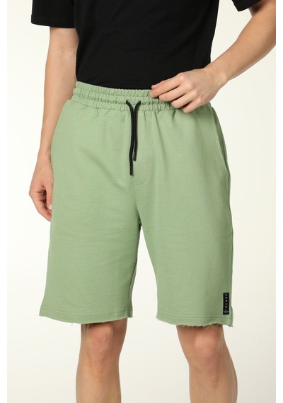 Defys Erkek Paça Ve Etiket Detaylı Cepli Regular Fit Şort Haki - 527885669 Haki