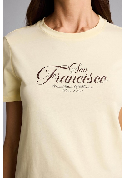 Defacto Baskılı Sarı Kadın T-shirt H2138ax/yl149
