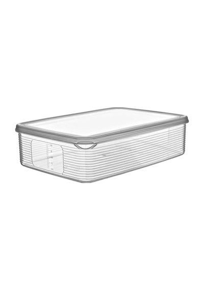 Kitchen Life 6 Adet 3,5 Litre Buzdolabı İçi Düzenleyici Dikdörtgen Erzak Saklama Kabı Seti - Organizeri 3500ml Şeffaf