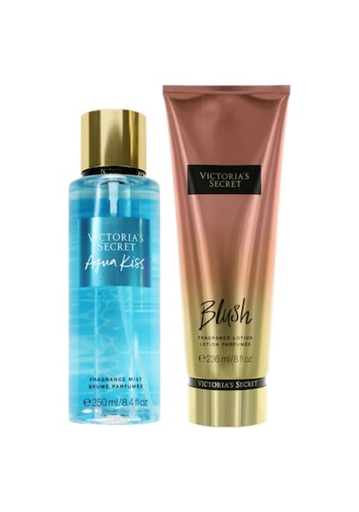 Victoria's Secret Aqua Kiss & Blush Vücut Losyonu Ve Spreyi 2'li Set